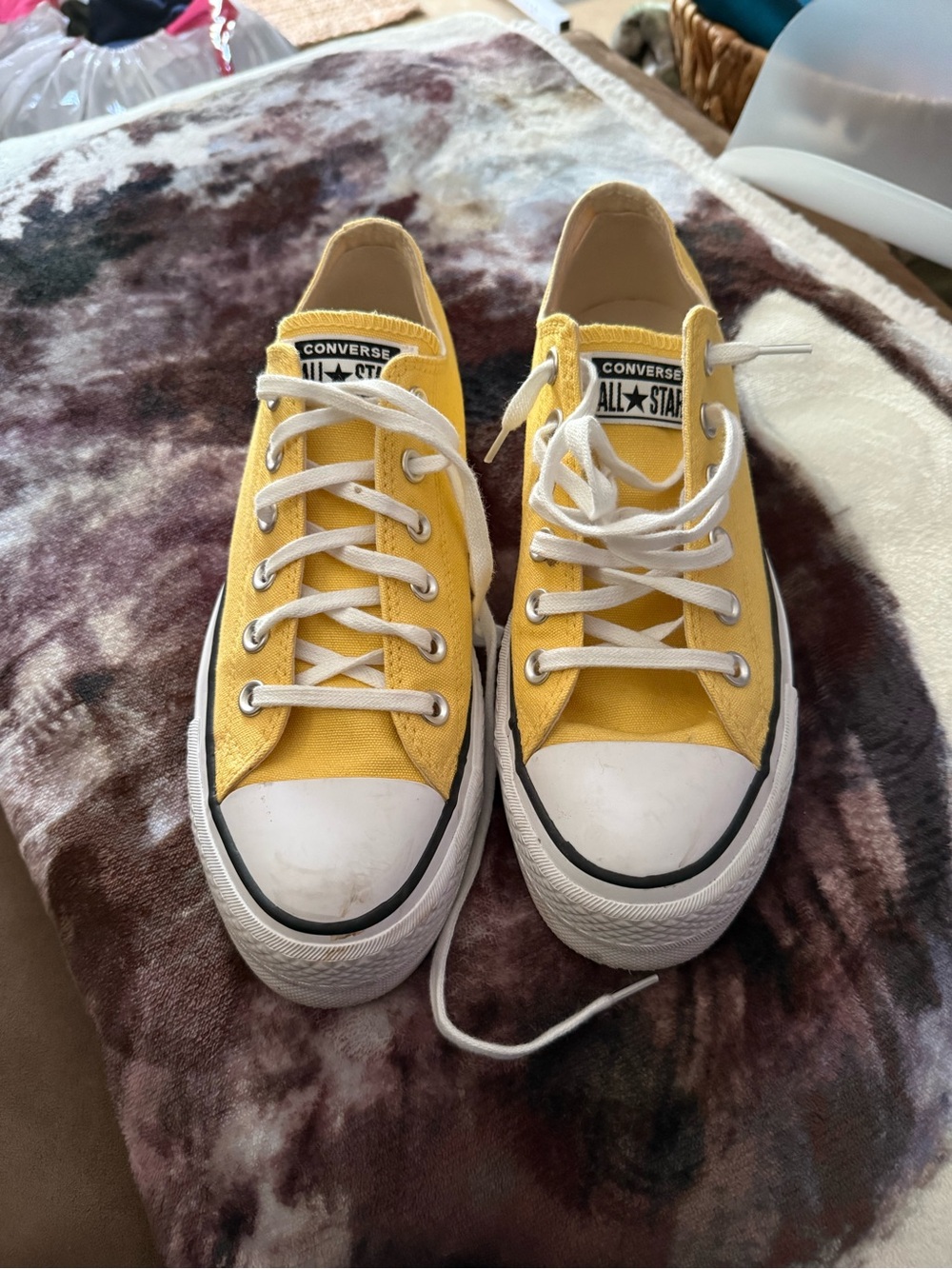 Converse Yellow Low Top Canvas Sneakers